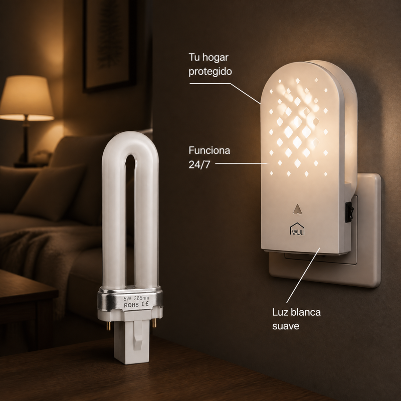 Luz UV de 365 nm optimizada para insectos voladores