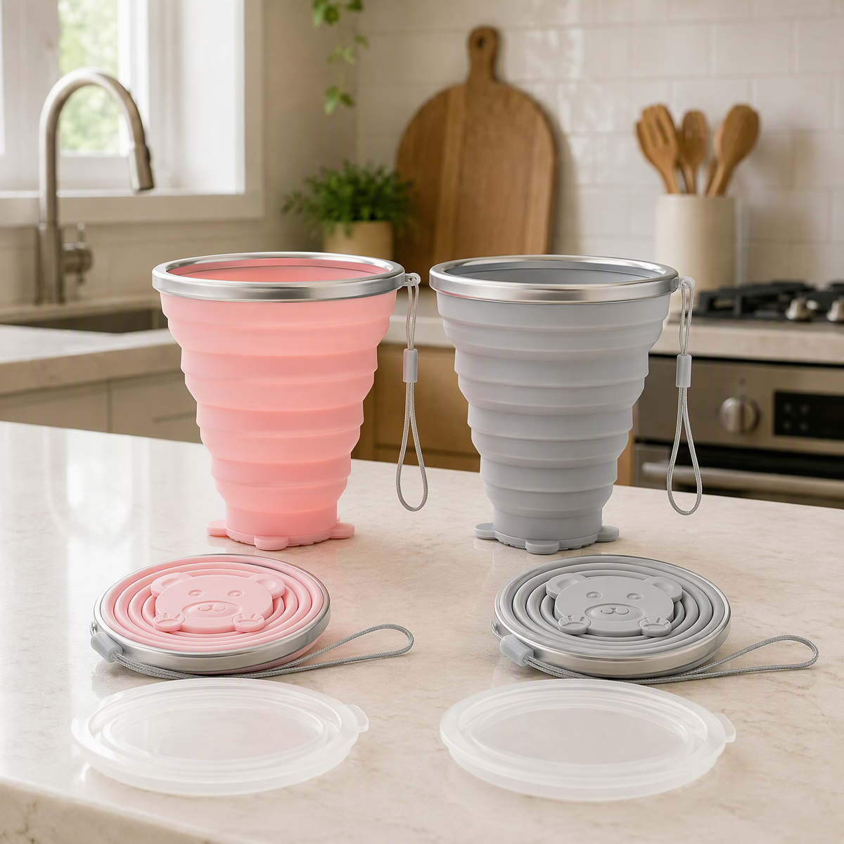 Vaso plegable de silicon