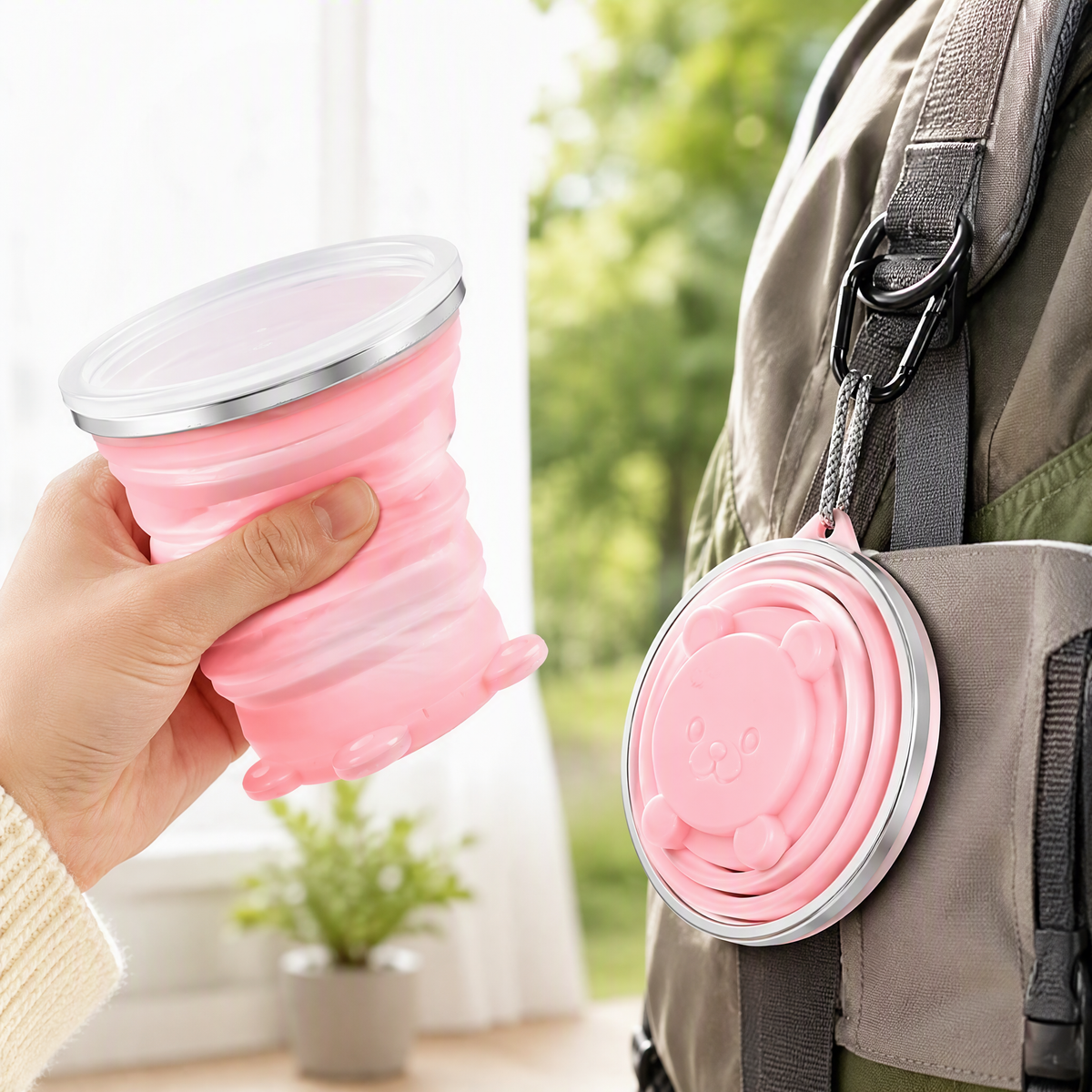 Vaso plegable de silicon