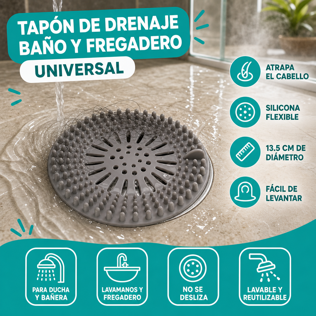 Tapon de drenaje para baño o fregadero
