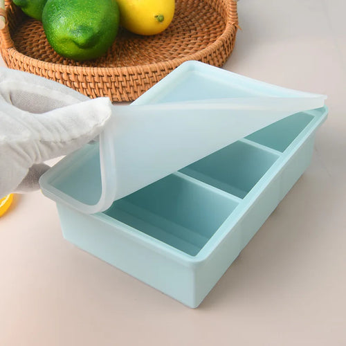 Molde rectangular para cubitos de hielo de silicona
