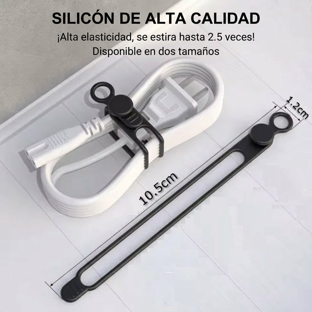 Organizador de cables elastico (Pack de 10)