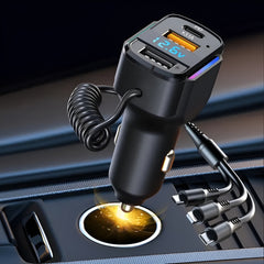 Cargador rapido para carro de 65 W con 3 puertos USB
