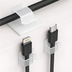 Clips transpartentes organizadores de cables (pack de 50)