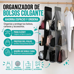 Organizador colgante de almacenamiento para carteras de 3 niveles