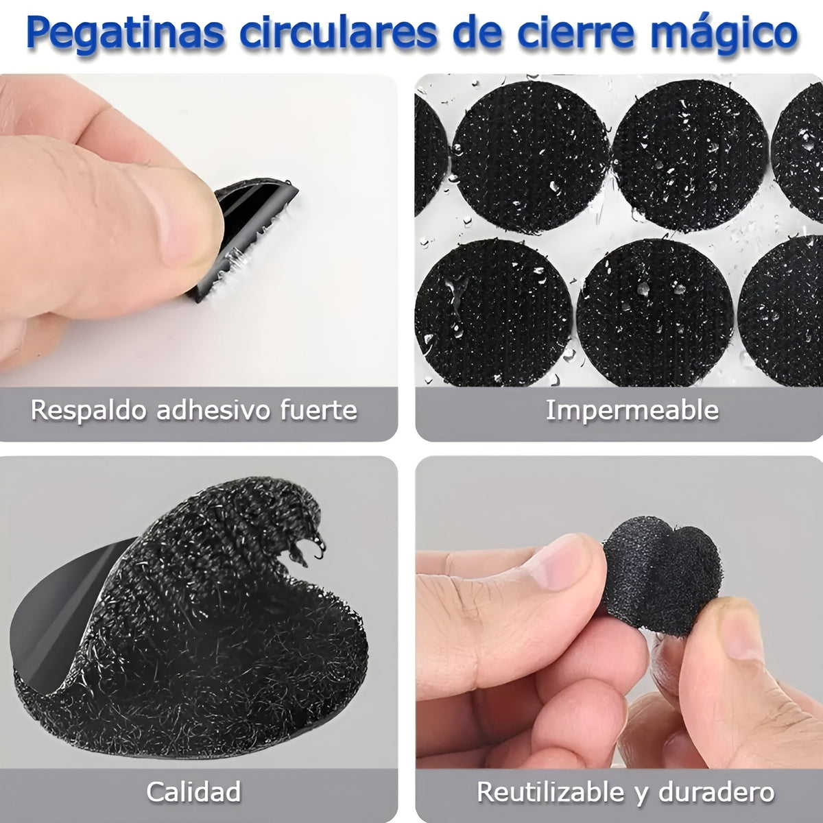 Pegatinas circulares de cierre mágico (50 unidades) – Comprar al mejor precio en NQLN Store Venezuela
