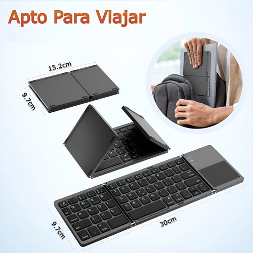Mini Teclado Plegable con Bluetooth