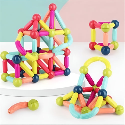 Juego de Construcción Magnético de Bolas y Varillas