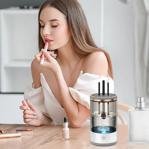 Máquina limpiadora de brochas de maquillaje