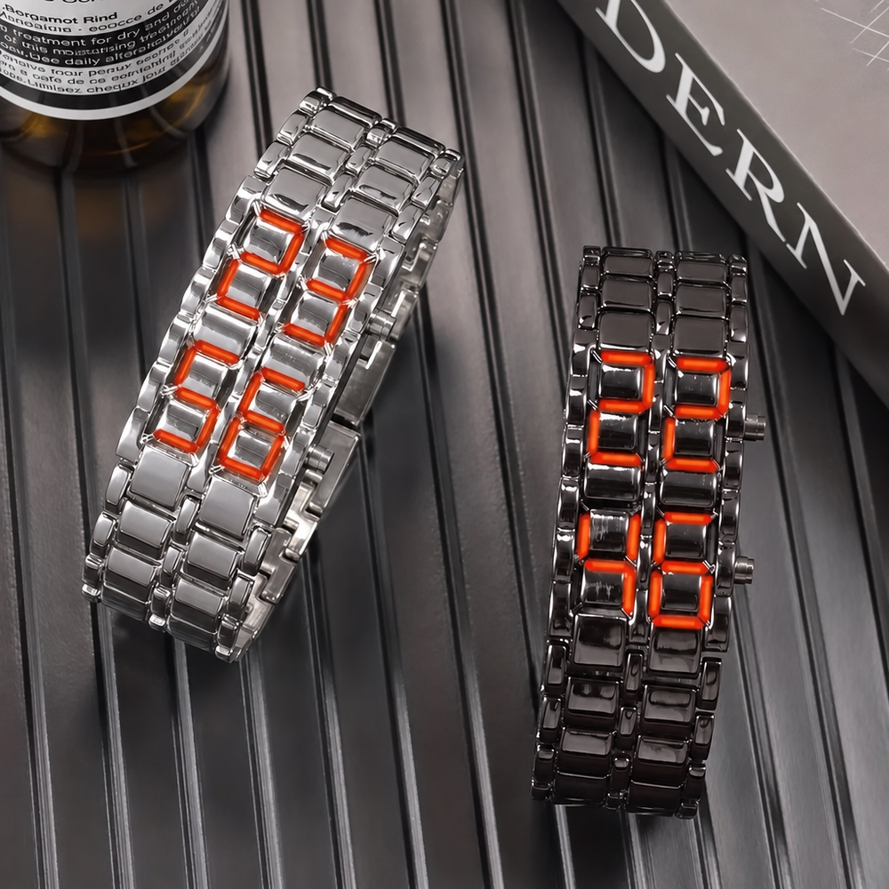 Reloj de pulsera digital creativo para mujeres y hombres