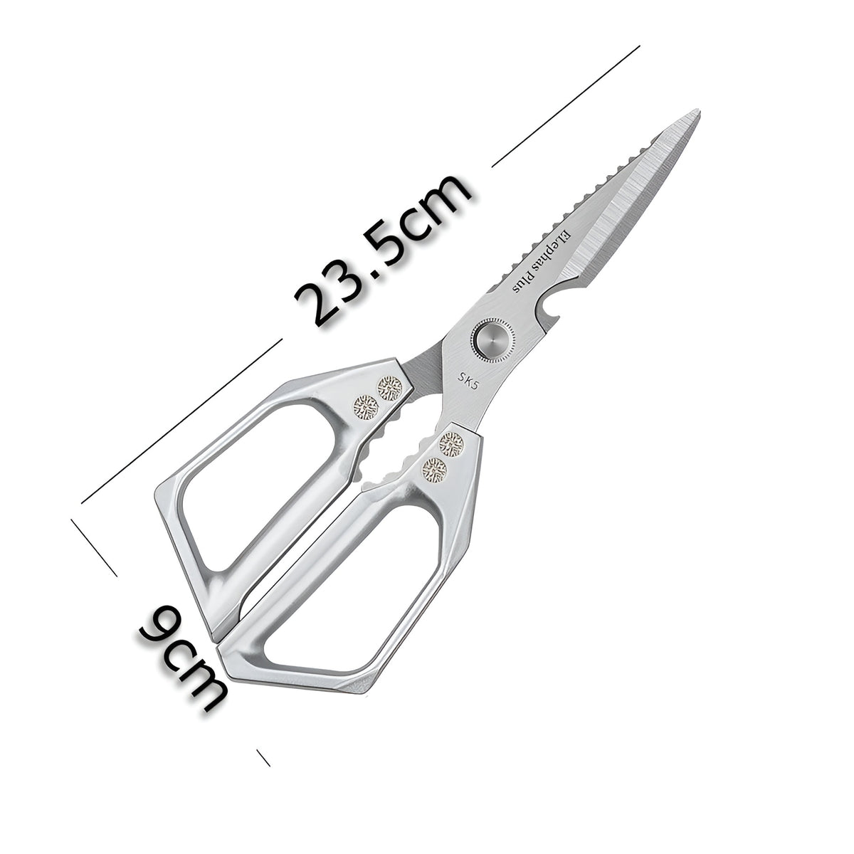 Tijeras de cocina multifuncionales – Vista detalle del producto – NQLN Store