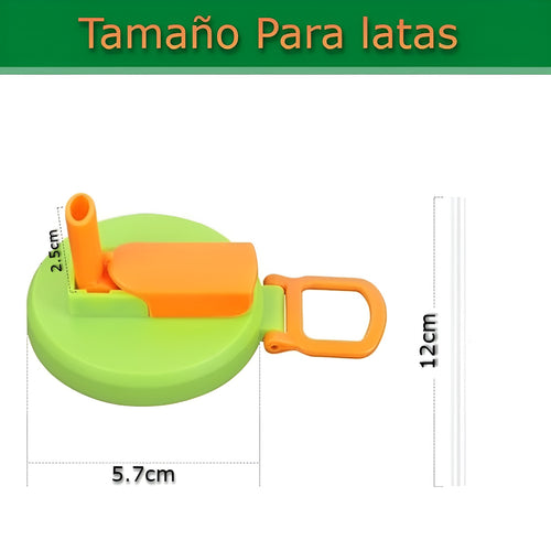 Tapas de silicona con popote para latas
